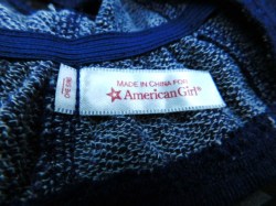 ag navy zip top label